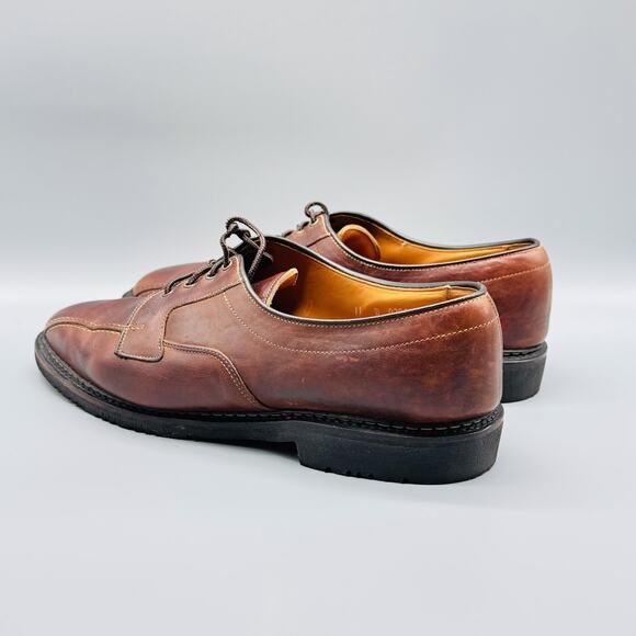 Allen Edmonds Shoes Mens 11 Brown Leather Derby Oxford Mapleton Split Toe USA main image 11